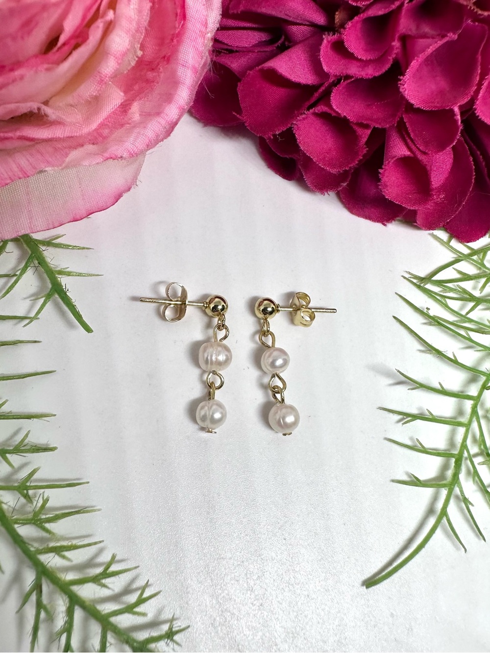 NEW⚜️Freshwater Baroque Pearl Dainty Drop Earrings